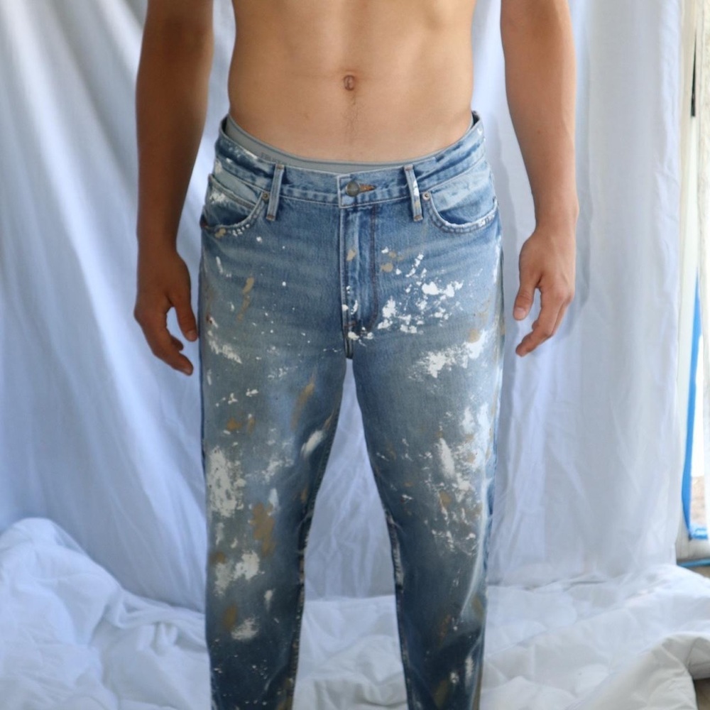FRAME Paint Splatter Jeans
